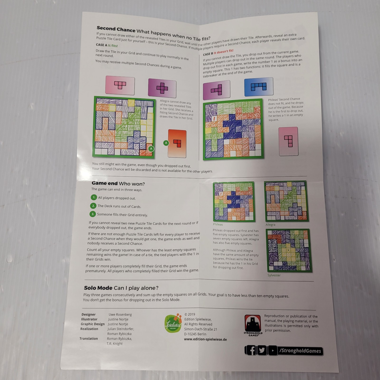 Second Chance Game | Flip & Draw | 56 Card Complete | Stronghold Games | 1st Ed.