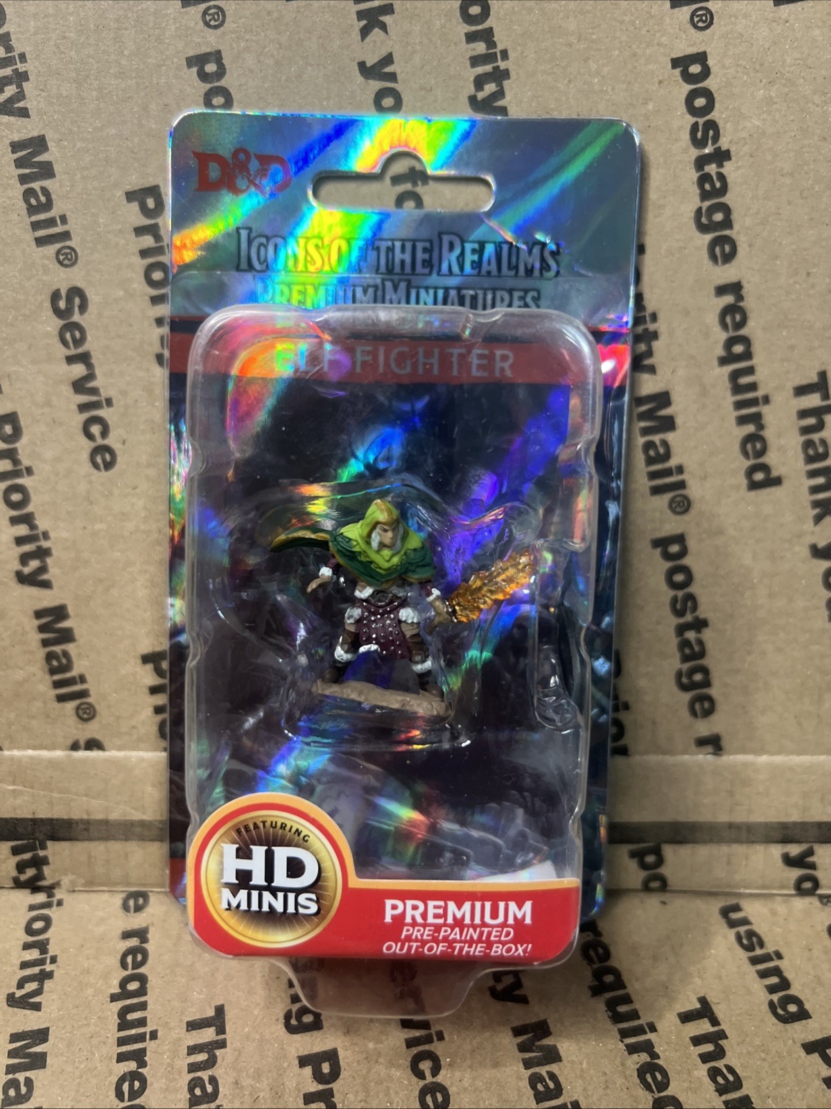 DUNGEONS & DRAGONS ICONS PREMIUM MINIATURES ~ ELF MALE FIGHTER