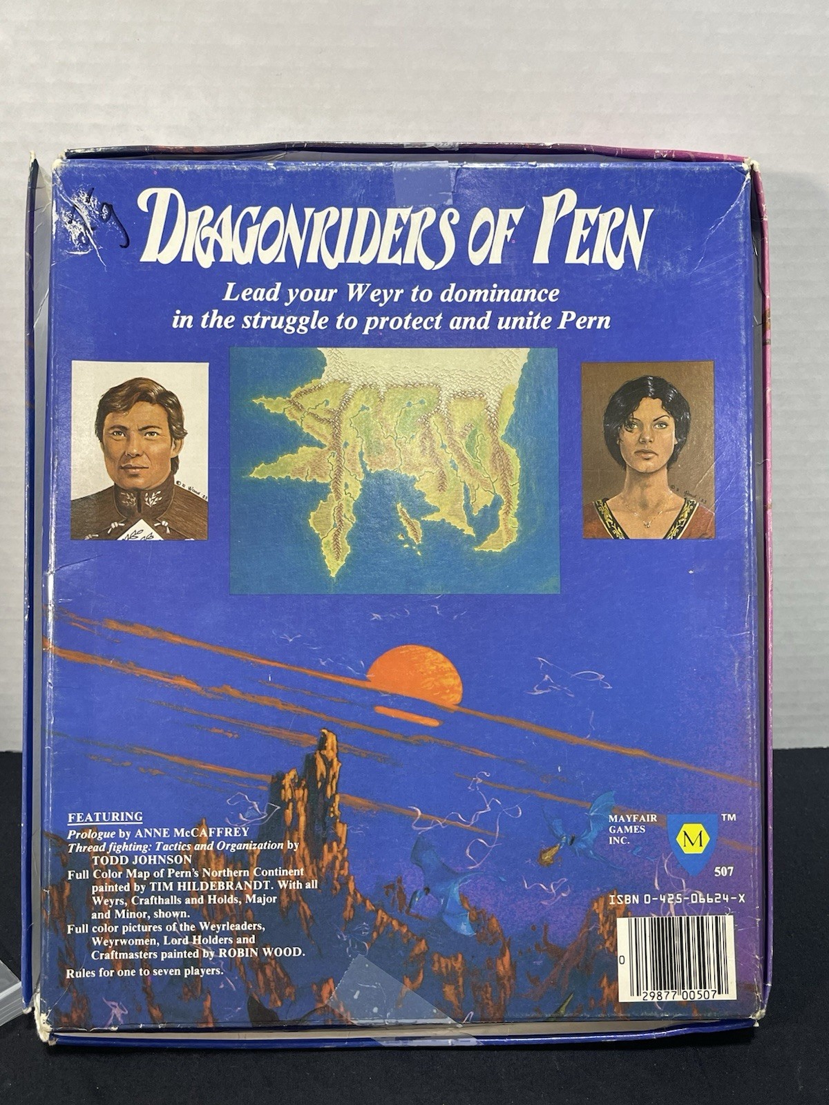 Dragonriders of Pern Mayfair Board Game Vintage READ Description
