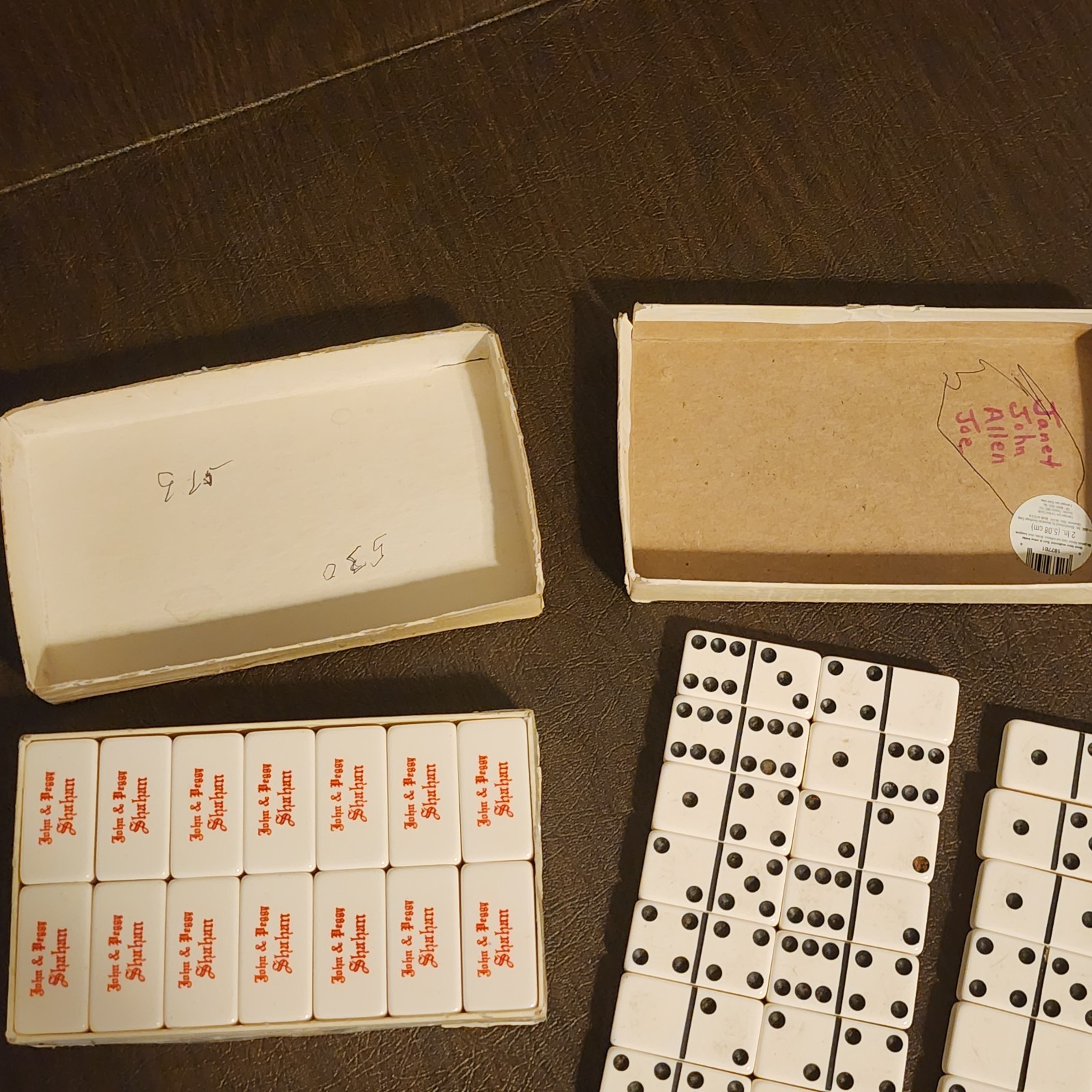 2 Vintage Puremco Marblelike Dominoes Professional Extra & Super Thick 816 Set *