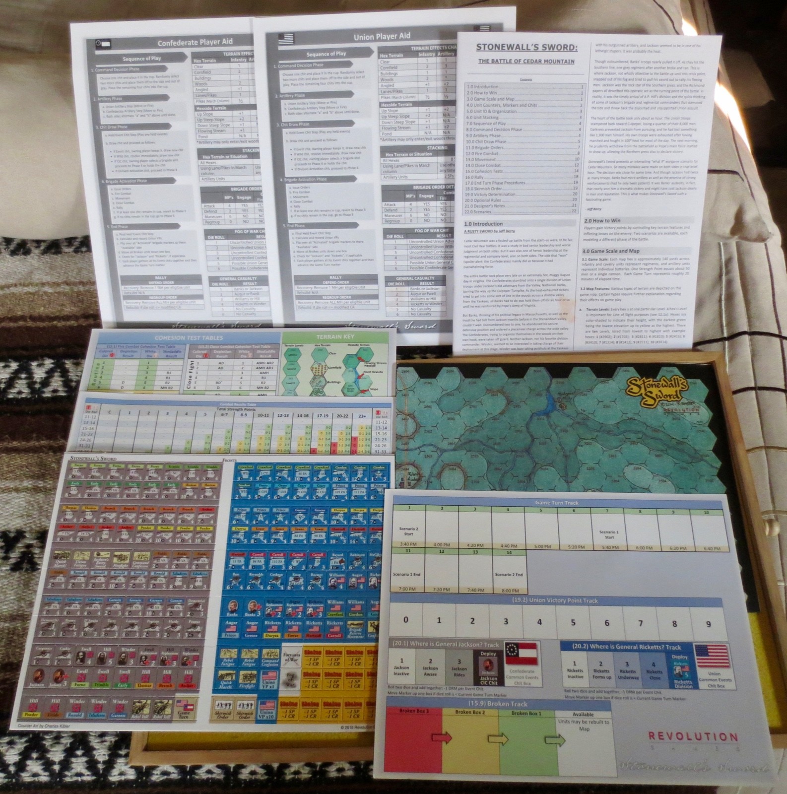 Stonewall’s Sword – The Battle of Cedar Mountain Revolution Games 2015 unpunched