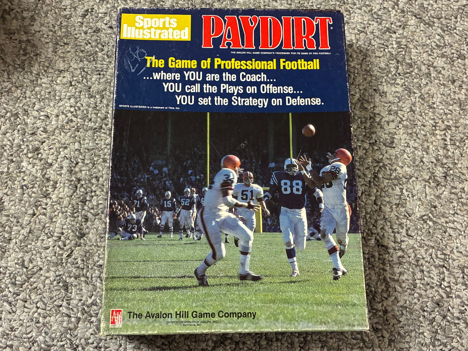 Paydirt – Avalon Hill 1993 (1992 Teams) – Complete Except 1st Down Marker