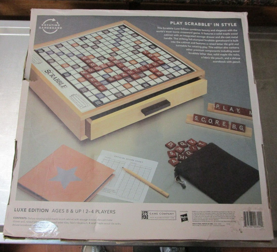 Scrabble LUXE Edition ( slight water damage to the box) New Other