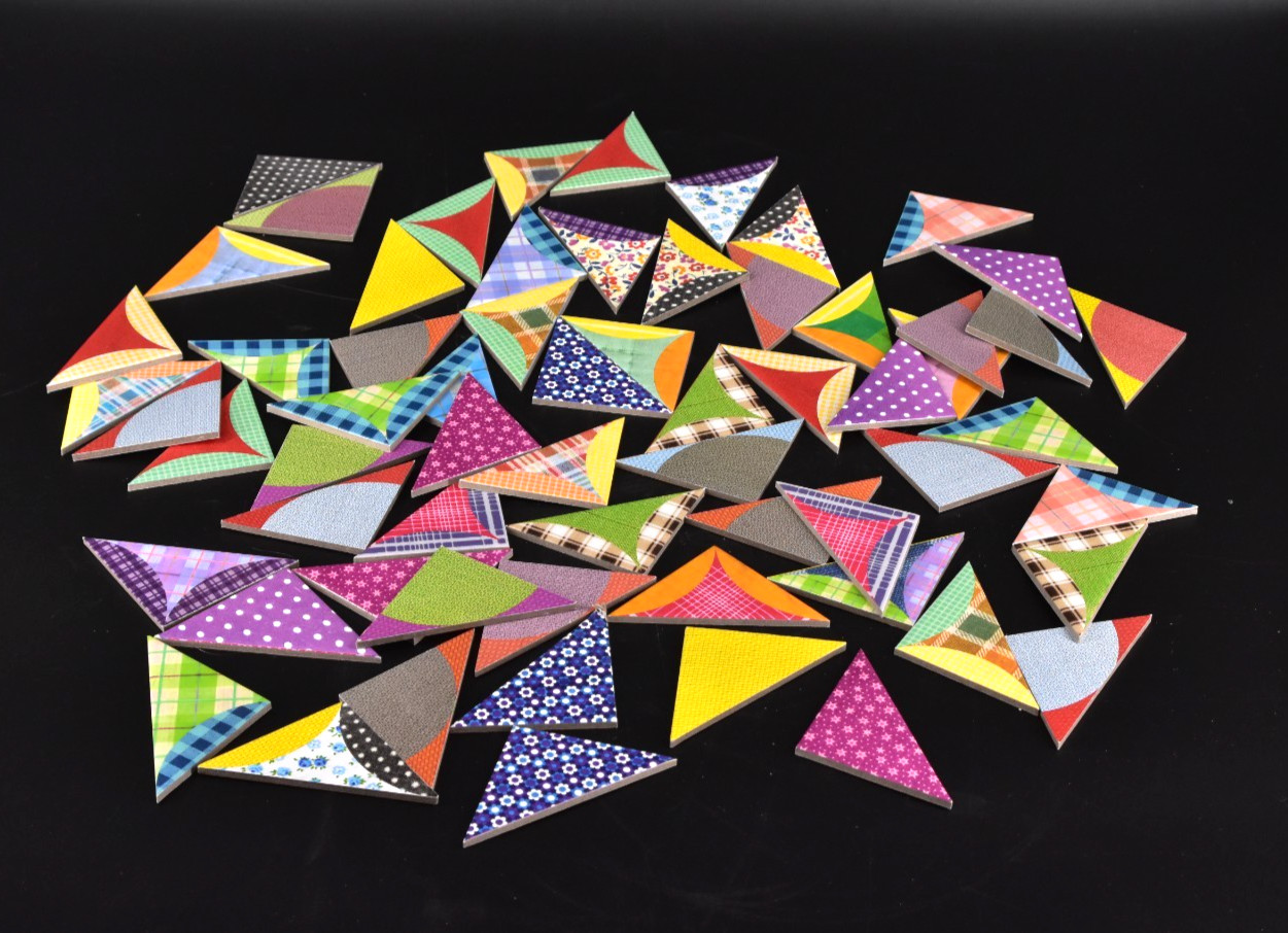 eeboo Patchwork Pattern Tiles Quilt Pieces Game Creative Play Matching Design