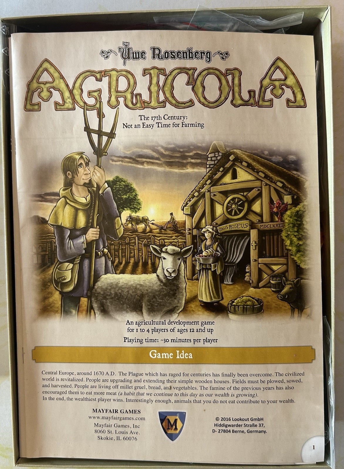 Agricola Board Game Revised Edition Complete