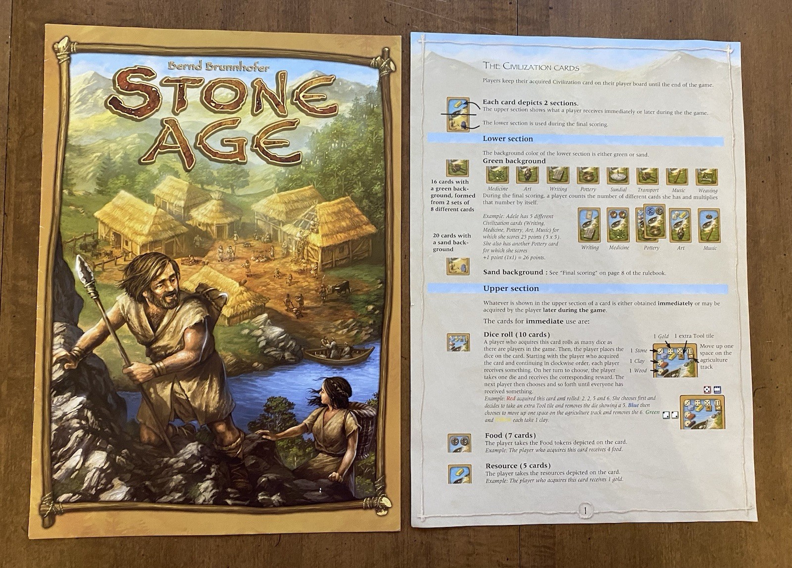Stone Age Z-Man Board Game, Family Game, 2013, 2-4 Players, 13+ 100% COMPLETE