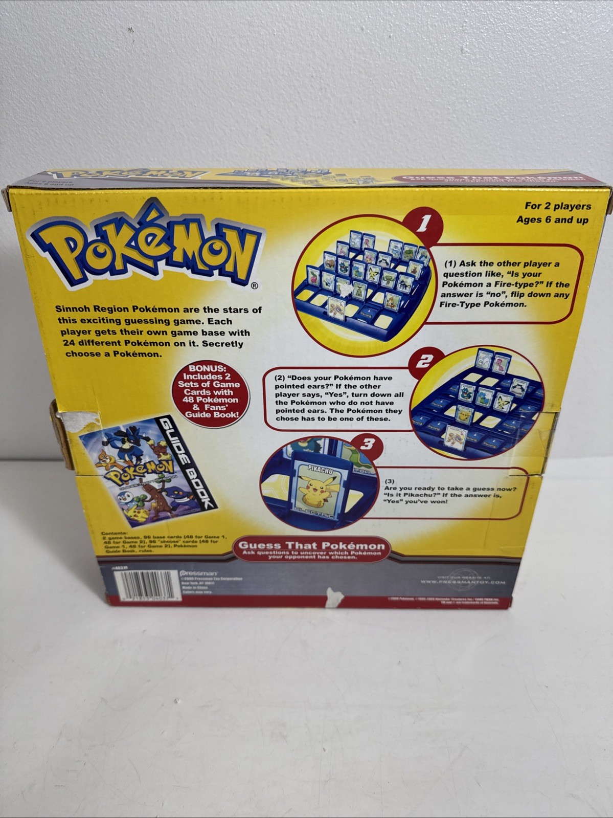 Guess That Pokemon Guess Who Board Game 2009 Pressman READ