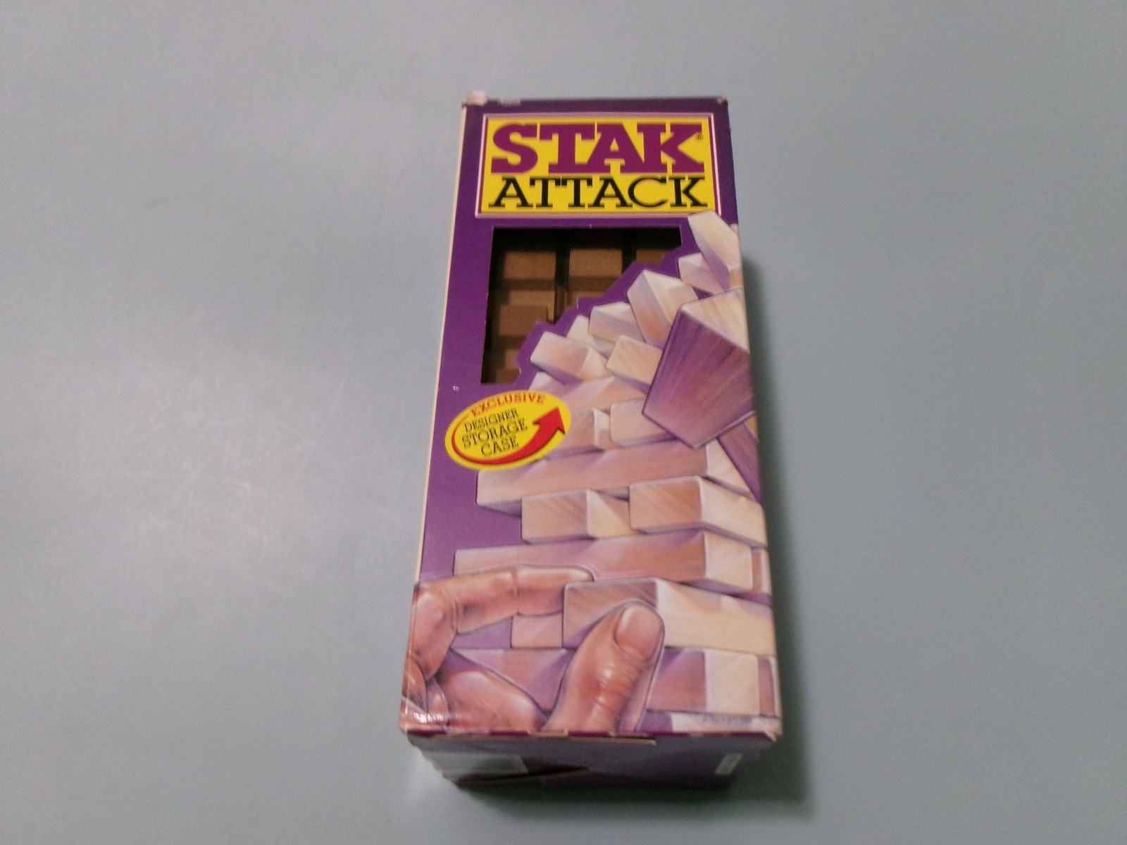 STAK ATTACK by Talicor Block Stacking Game w/ Case & Box Complete Vintage 1989