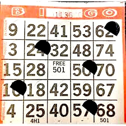 1 on Pushout/Punchout Bingo Paper Cards- Pack of 250- Color Green Border