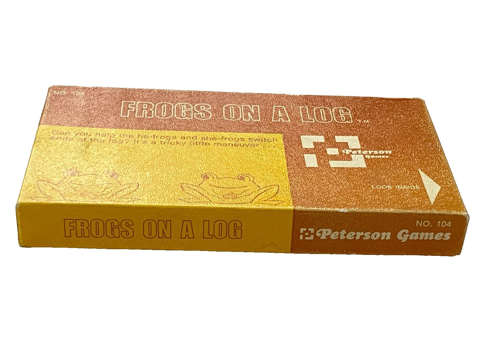 Vtg Peterson Games FROGS ON A LOG Puzzle Game in Original Box