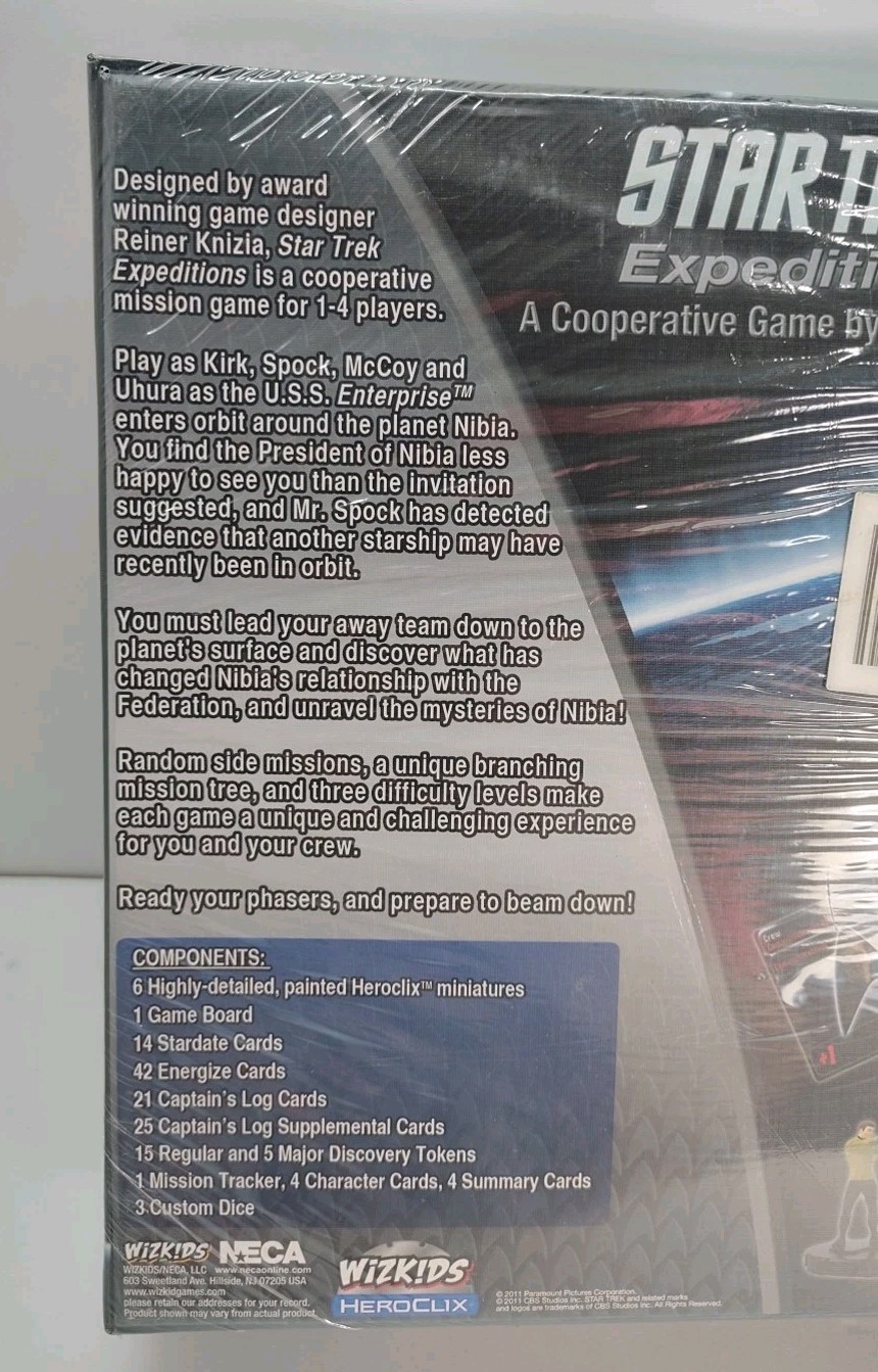 Star Trek Expeditions A Cooperative Board Game Wizkid NECA Heroclix New Sealed