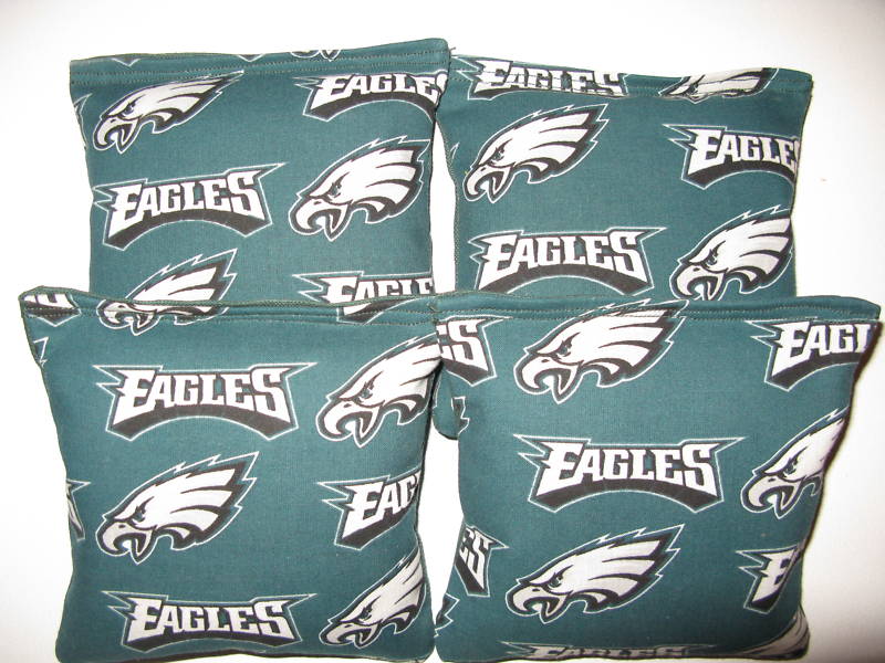 PHILADELPHIA EAGLES Cornhole Bean Bags Set of 4 ACA Regualtion Corn Toss Bags