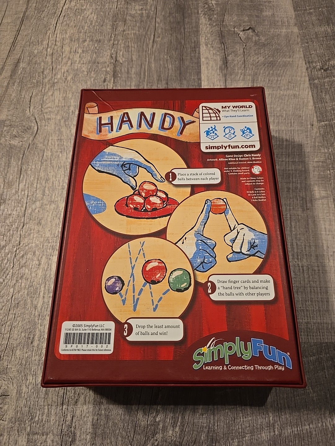 Simply Fun Handy 5 Finger Frenzy Game Hand Eye Coordination Kids Learning
