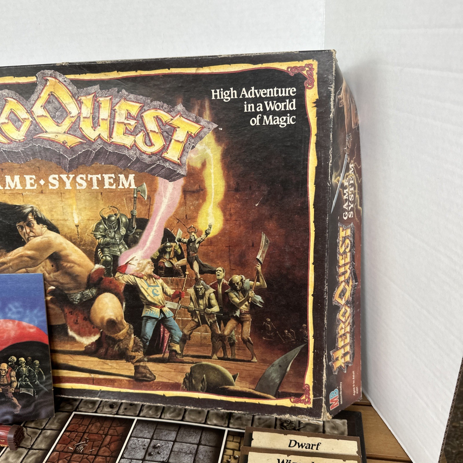 Vintage Hero Quest Board Game System 1401 Milton Bradley 1989/1990 Incomplete