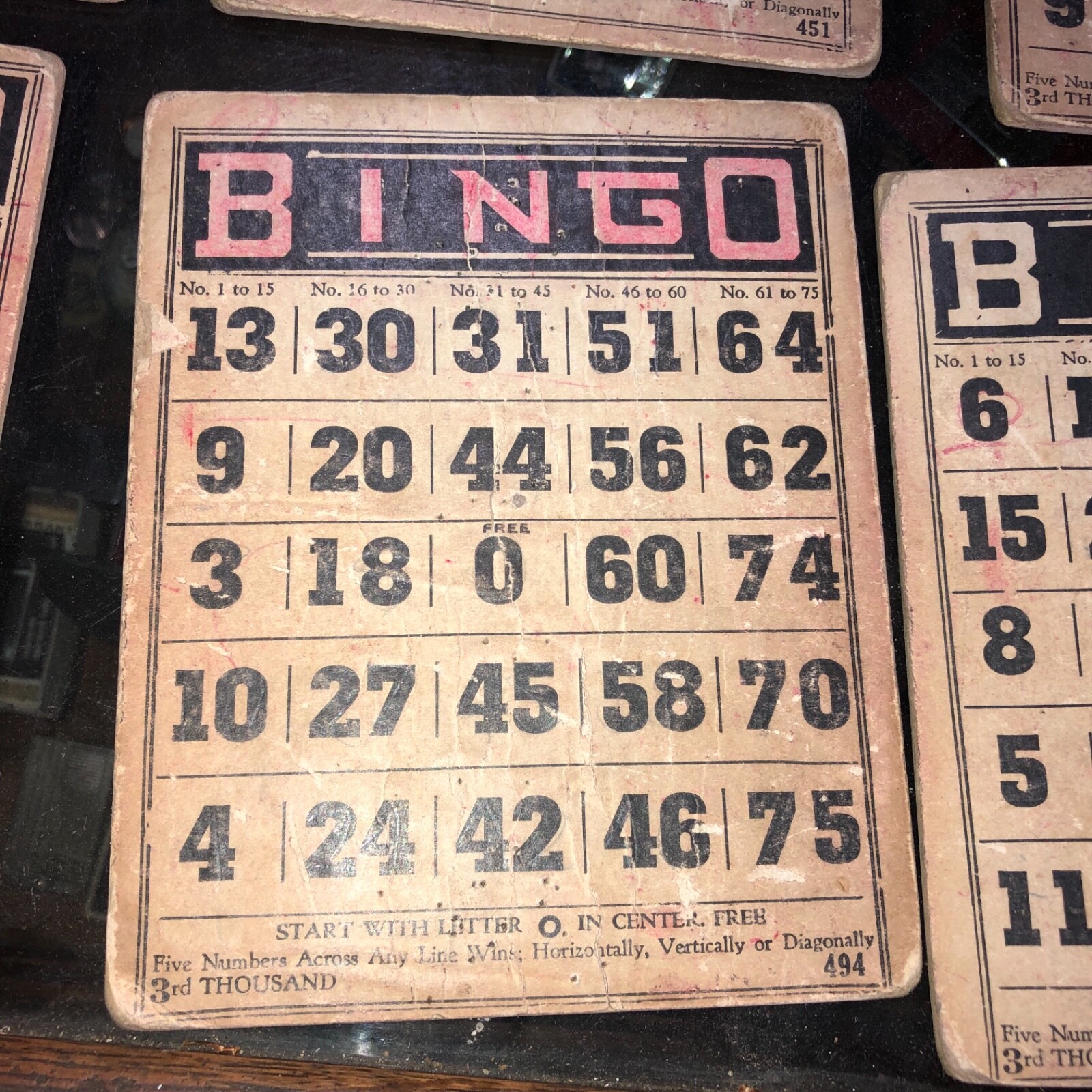 Vintage Lot of 12 Cardstock Bingo Cards Black White Scrapbooking Vignettes 5×6”