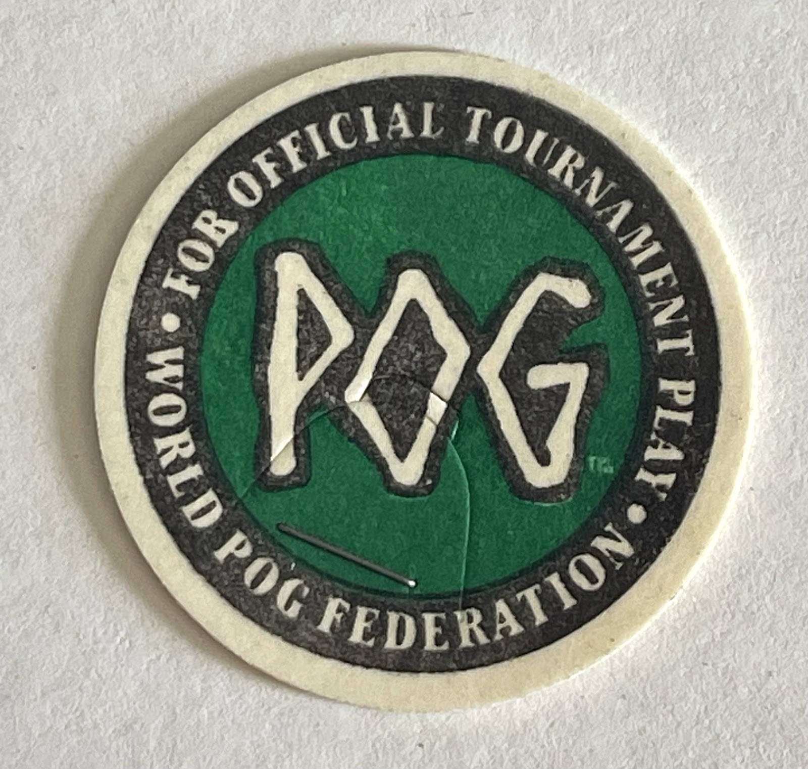 Vintage World POG Federation Official Tournament Lot of 15 POG Caps Five Colors