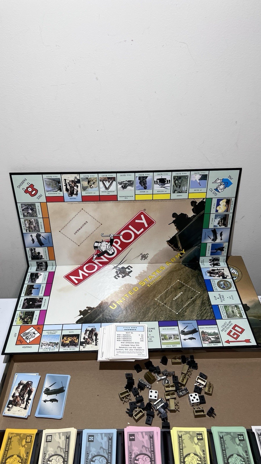 MONOPOLY 2002 United States Army Edition – Hasbro Board Game – Has All Pieces