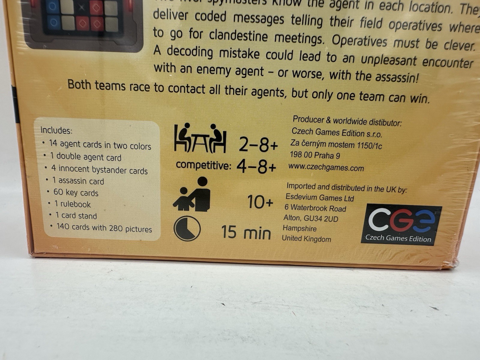 Codenames Pictures Tile Board Word Game Czech Games Word Association & Reasoning