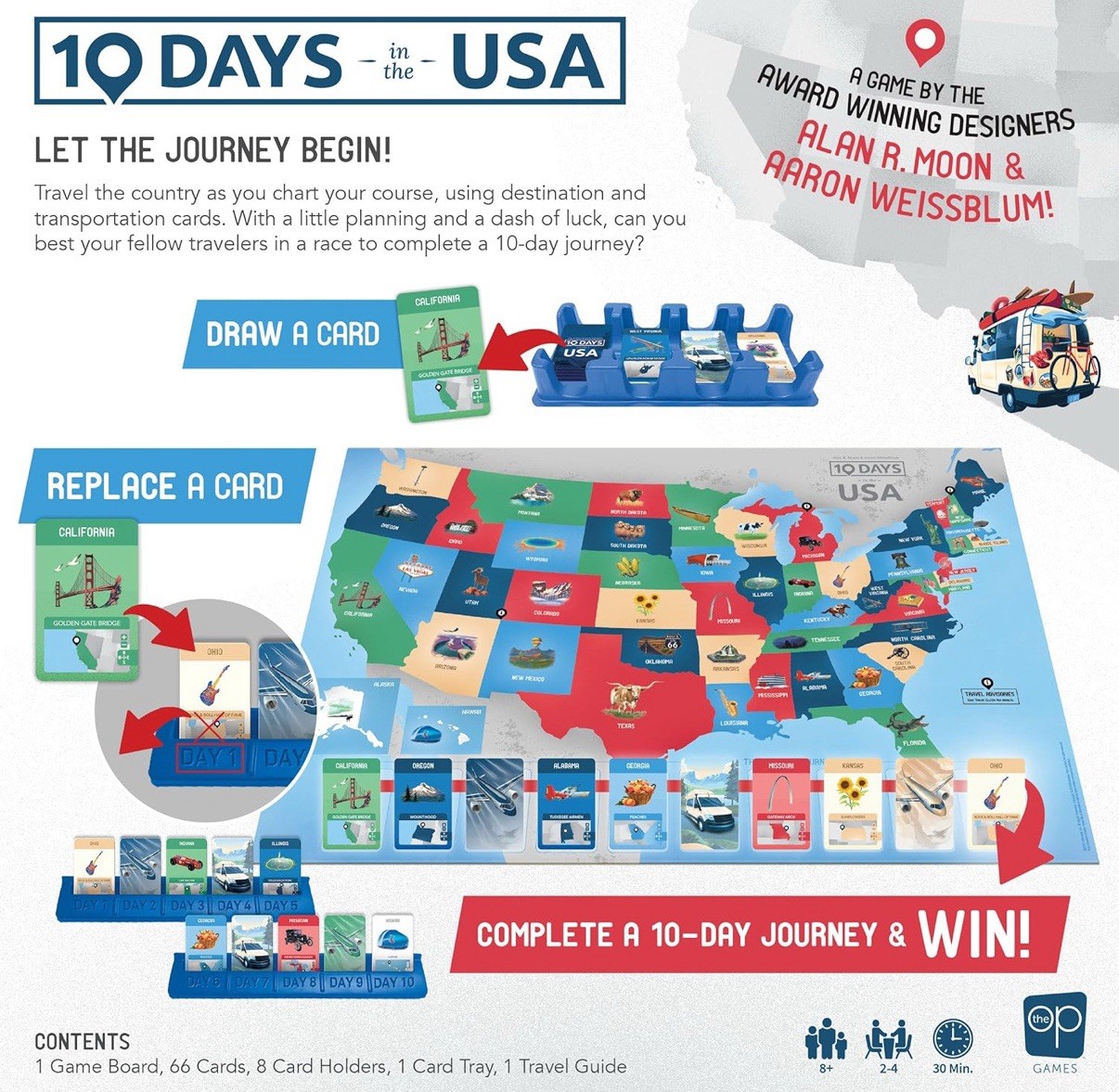 10 Days in the USA Board Game – New Open Box