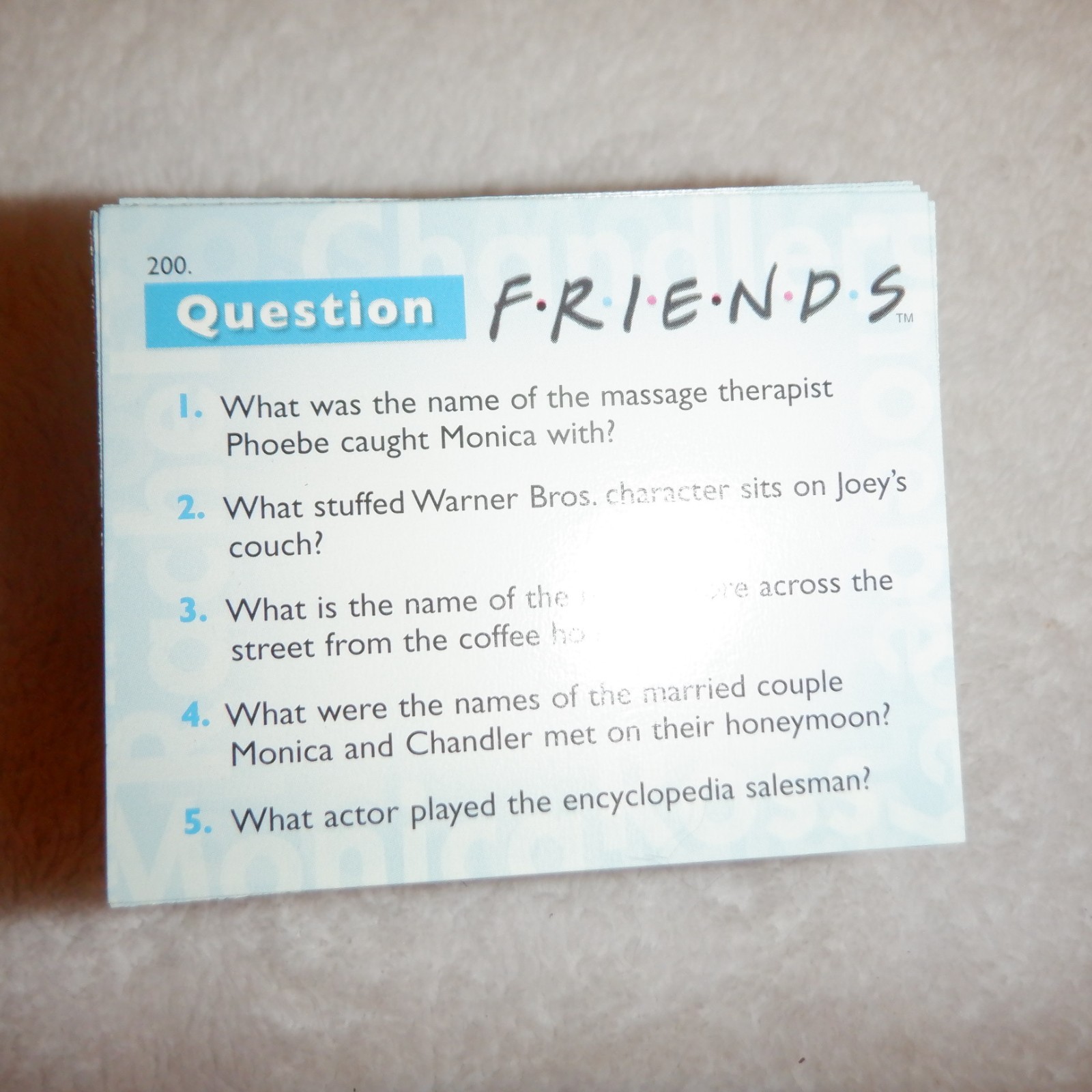 Friends Trivia Game