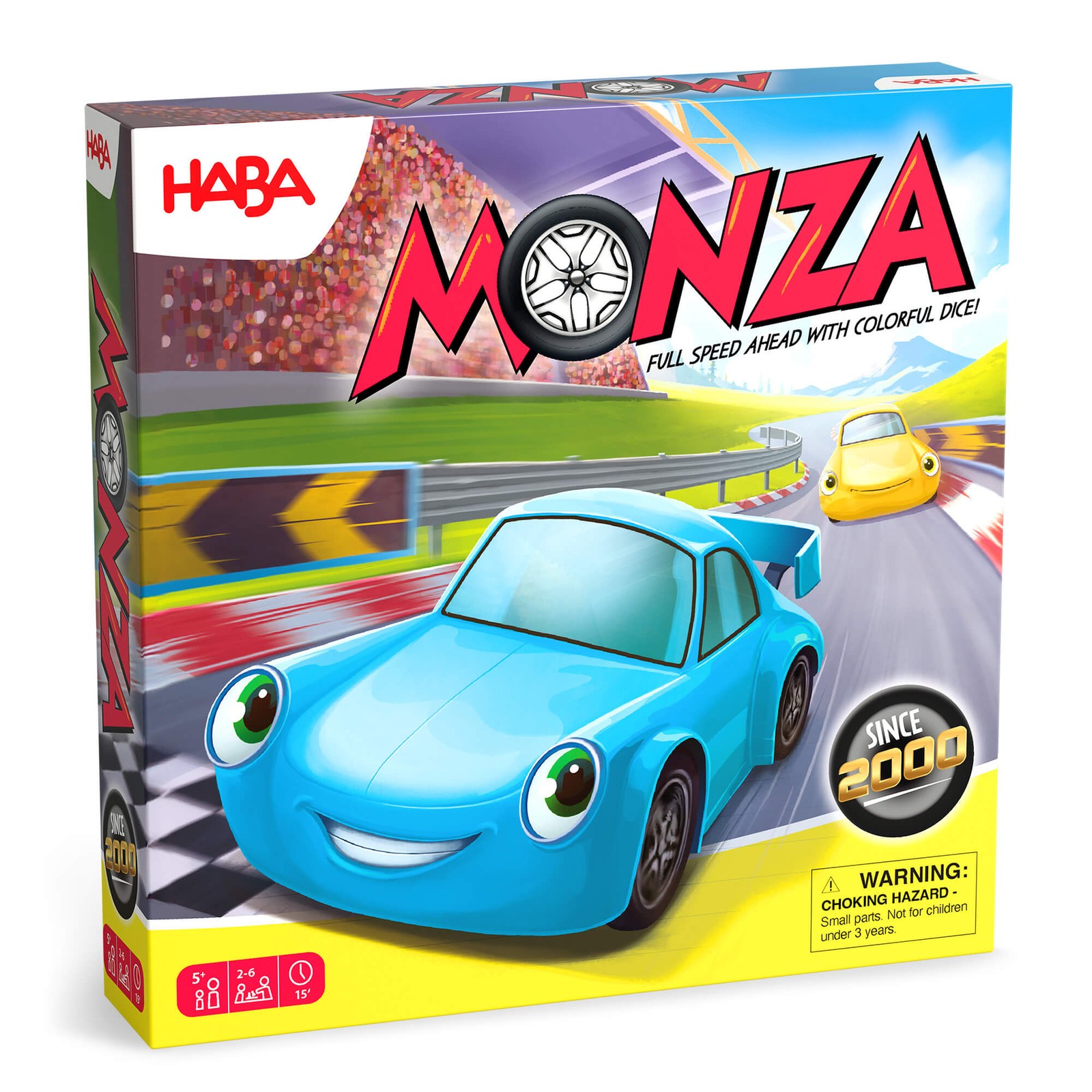 HABA Monza Car Racing Board Game – Color Matching Strategy Family Board Games