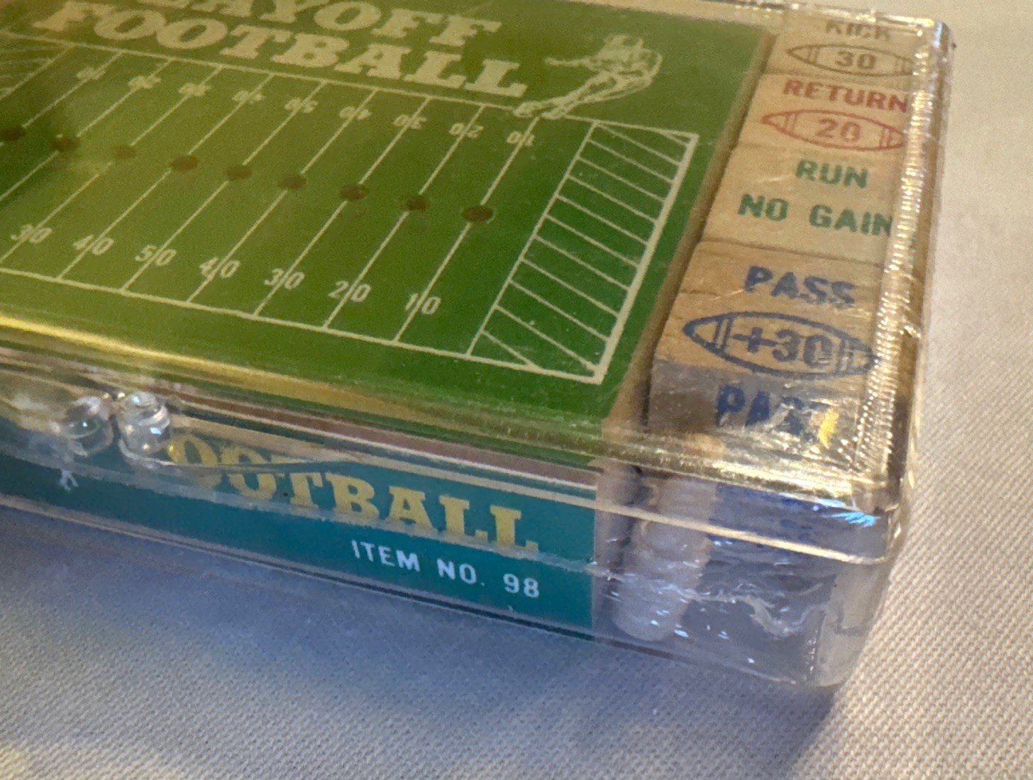 Vintage Crestline Playoff Football Dice Game 1970s Tabletop Toy Peg NIP! NOS