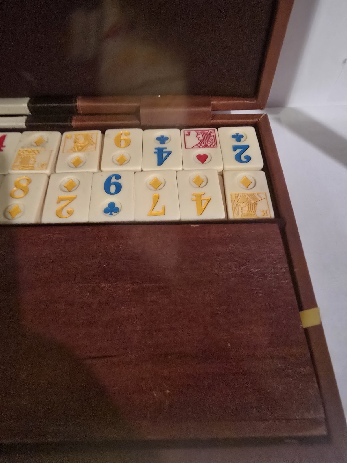 Cardinal Vintage Rummy-O Rummikub Game with Faux Leather Carrying Case Good Cond