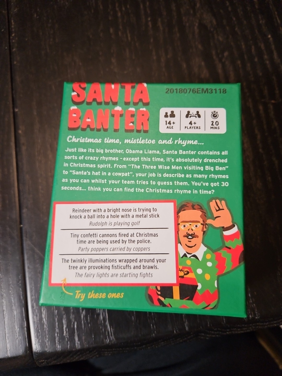 Big Potato Party Game Santa Banter Box New