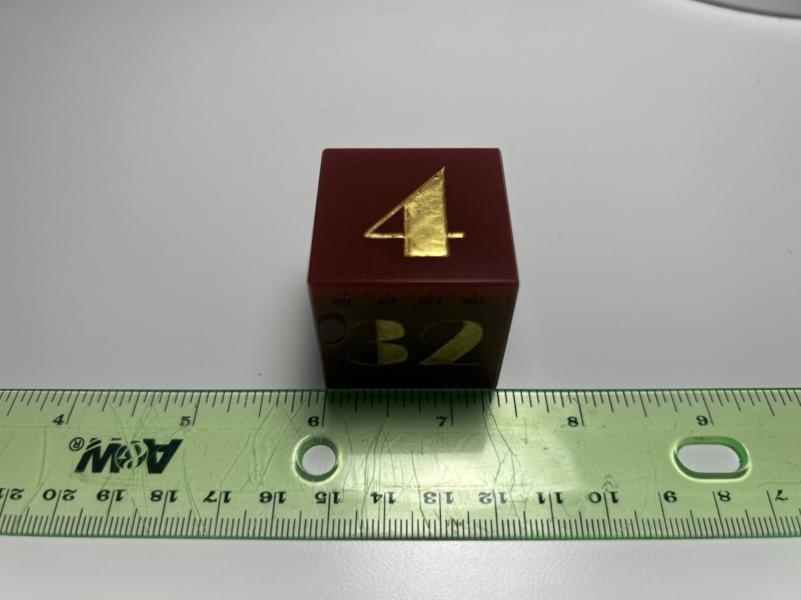 Vintage 1.25” Backgammon Doubling Cube – Hogwarts/Harry Potter Colors