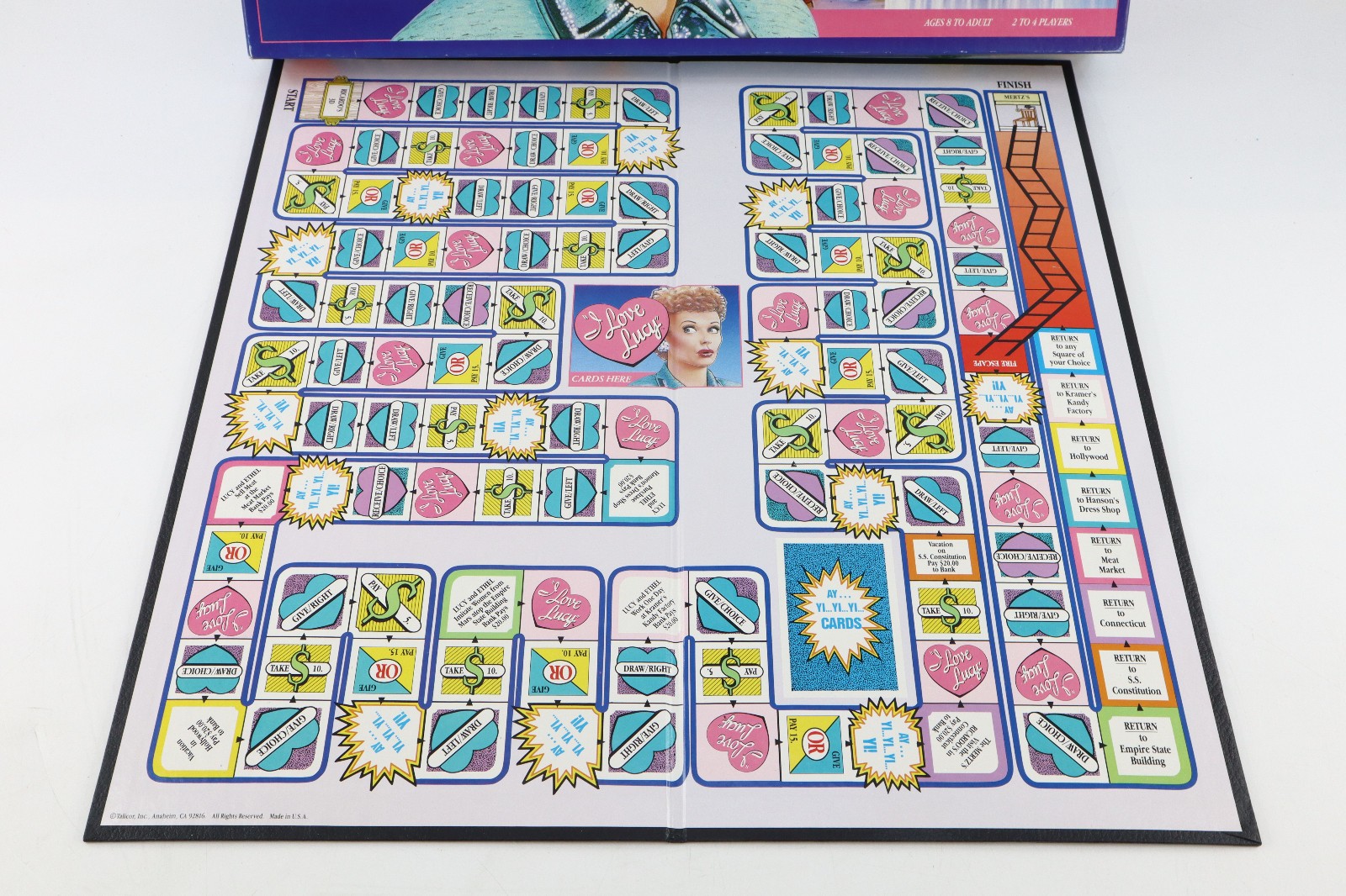 Vtg 1990 I Love Lucy Board Game Talicor 100% Complete