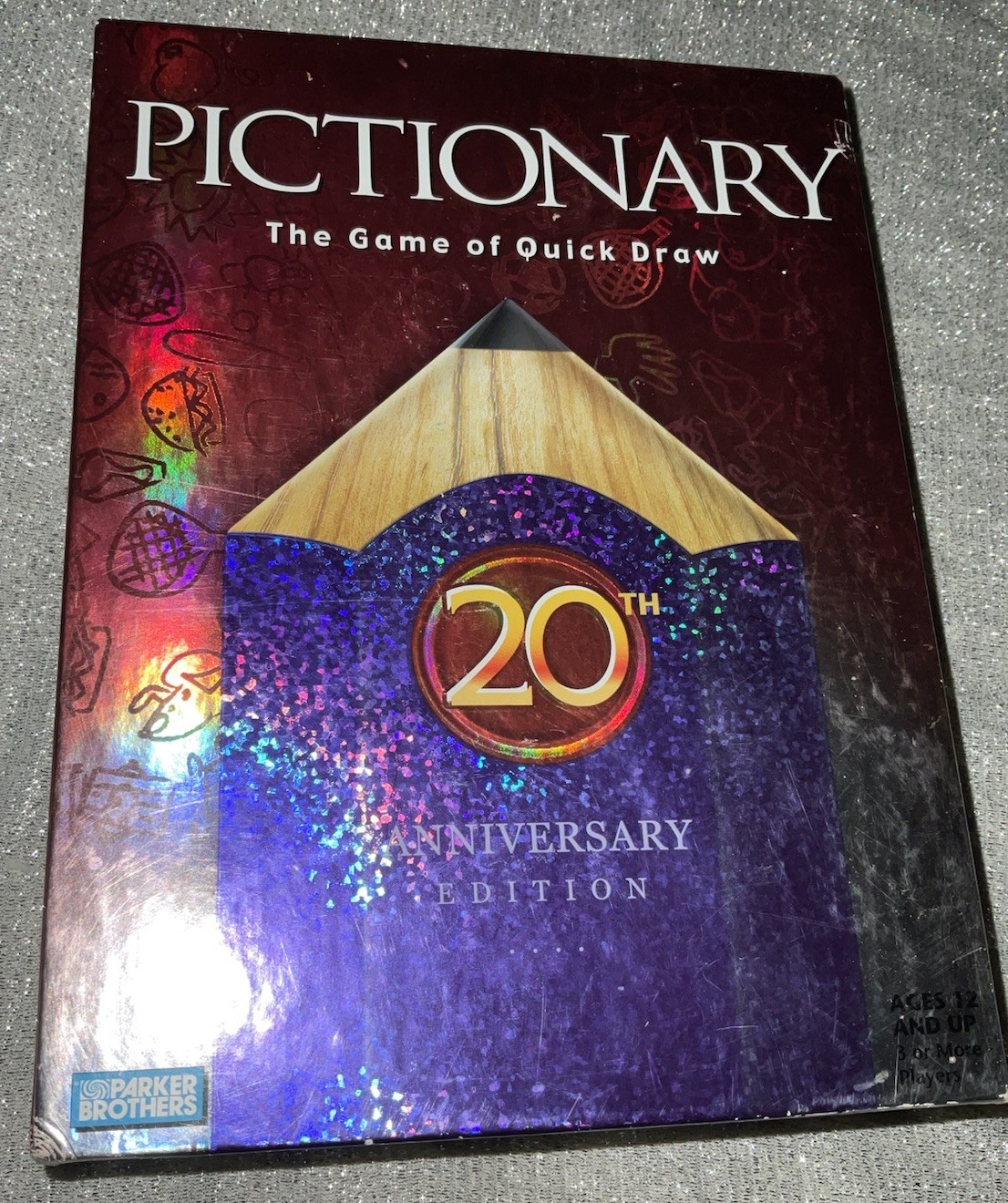 Pictionary The Game of Quick Draw 20th Anniversary Edition Parker Brother Hasbro