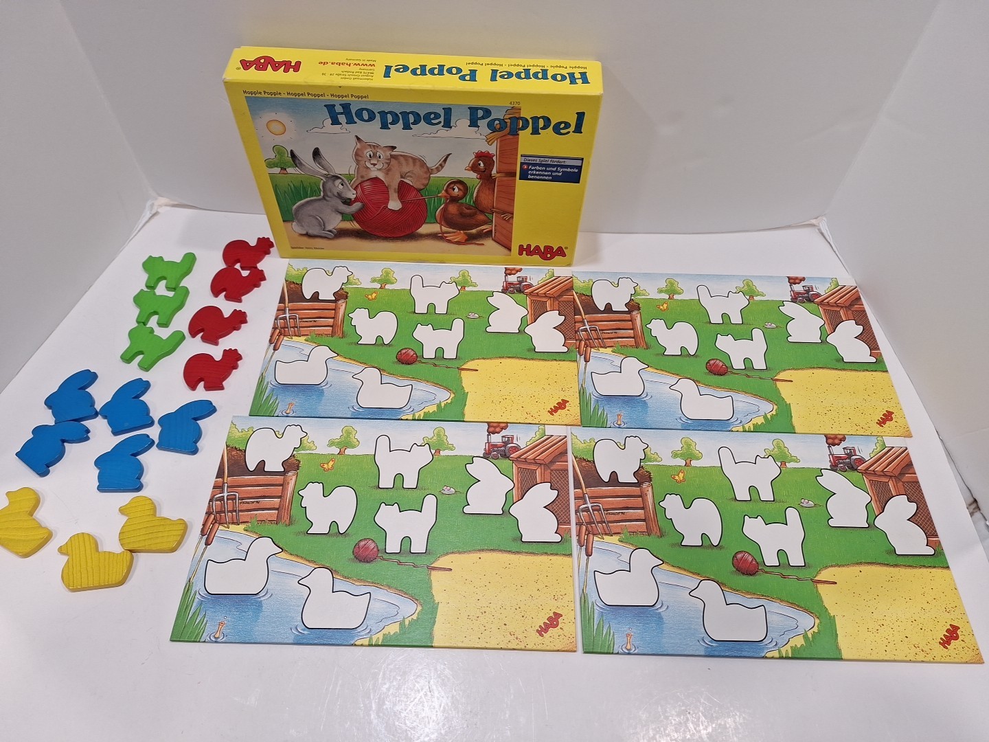 HABA Hoppel Poppel Game Germany Replacement Pieces Gameboard Animals Box