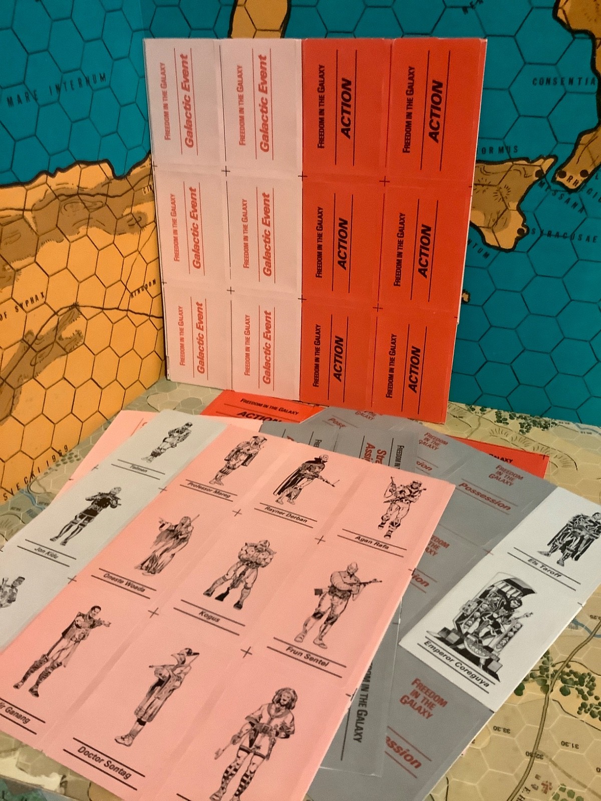 Freedom in the GALAXY PINK MAP Edition Unpunched SPI 1979