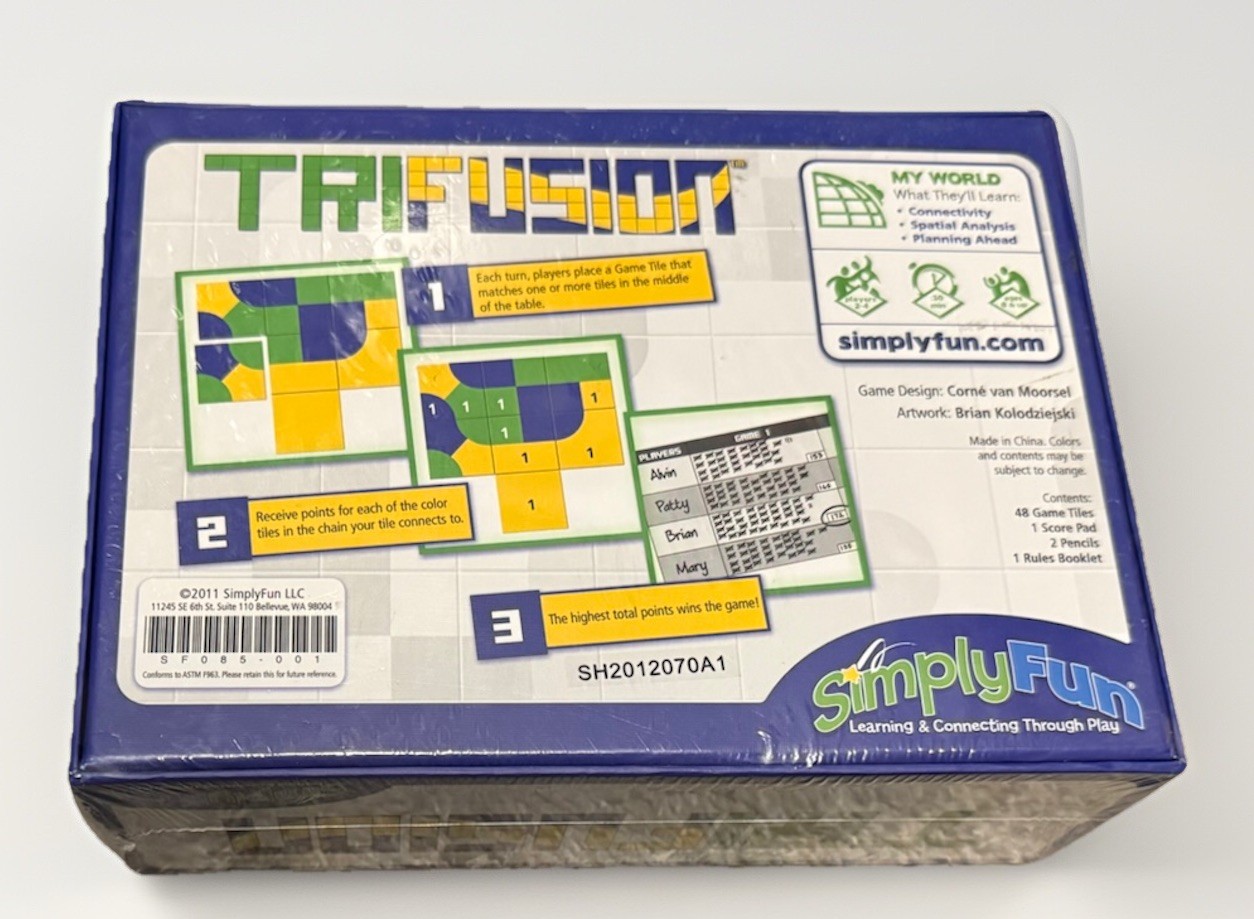 Simply Fun Trifusion Game Pattern Recognition & Problem Solving NEW Tri Fusion