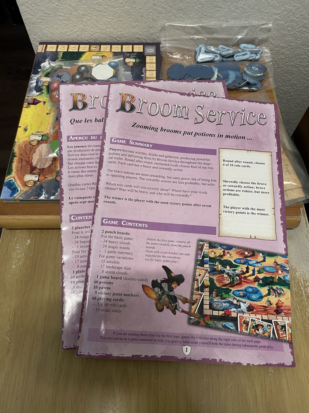 Broom Service Board Game (English/French) (Alexander Pfister) CIB VG Clean RARE