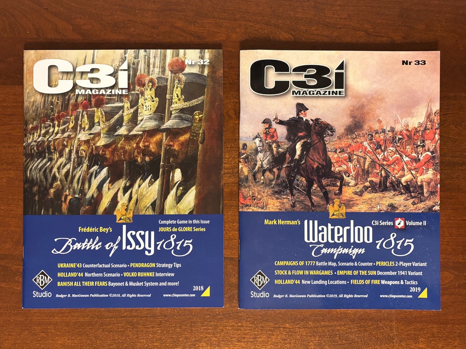 C3i Magazine Issues #32 & #33 RBM Studio Gettysburg Waterloo UNPUNCHED