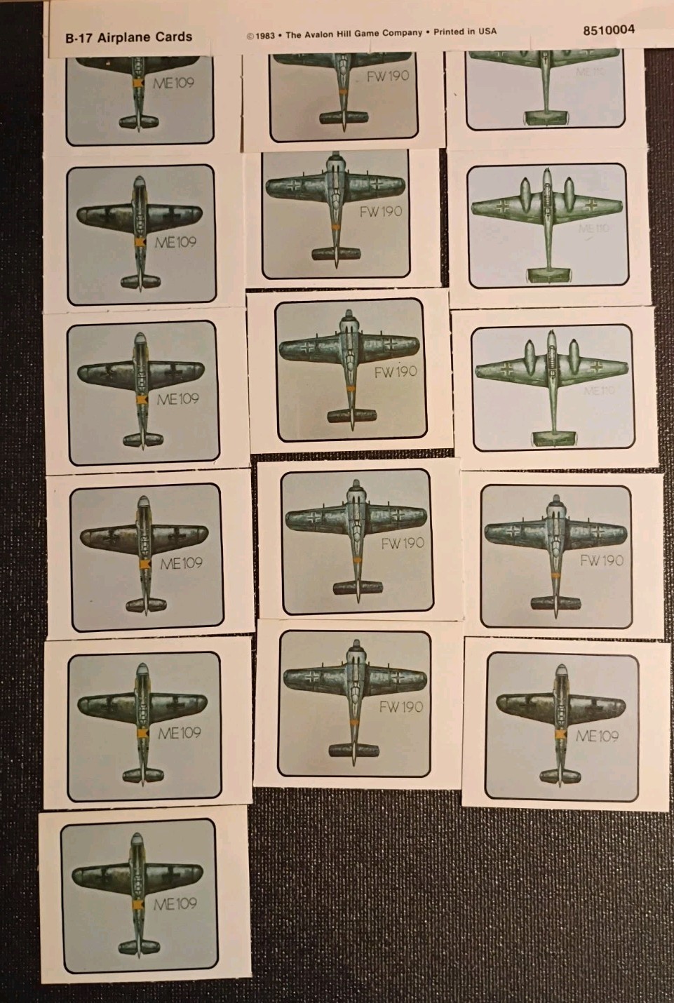The Avalon Hill Game Company B-17 Queen Of The Skies Parts Only Box