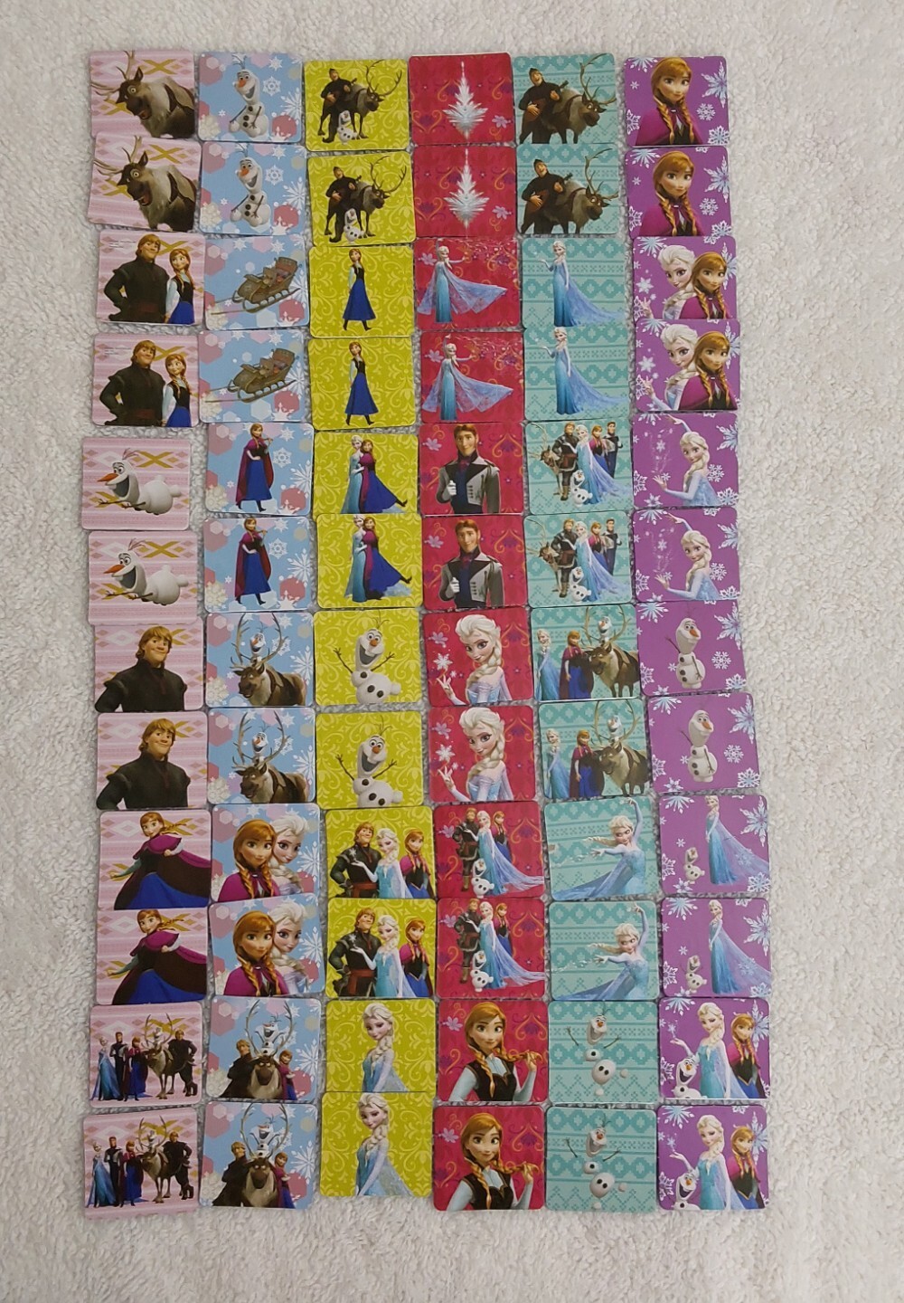 Disney Frozen Memory Match Game 72 Cards Instructions By Cardinal Elsa Anna Olaf