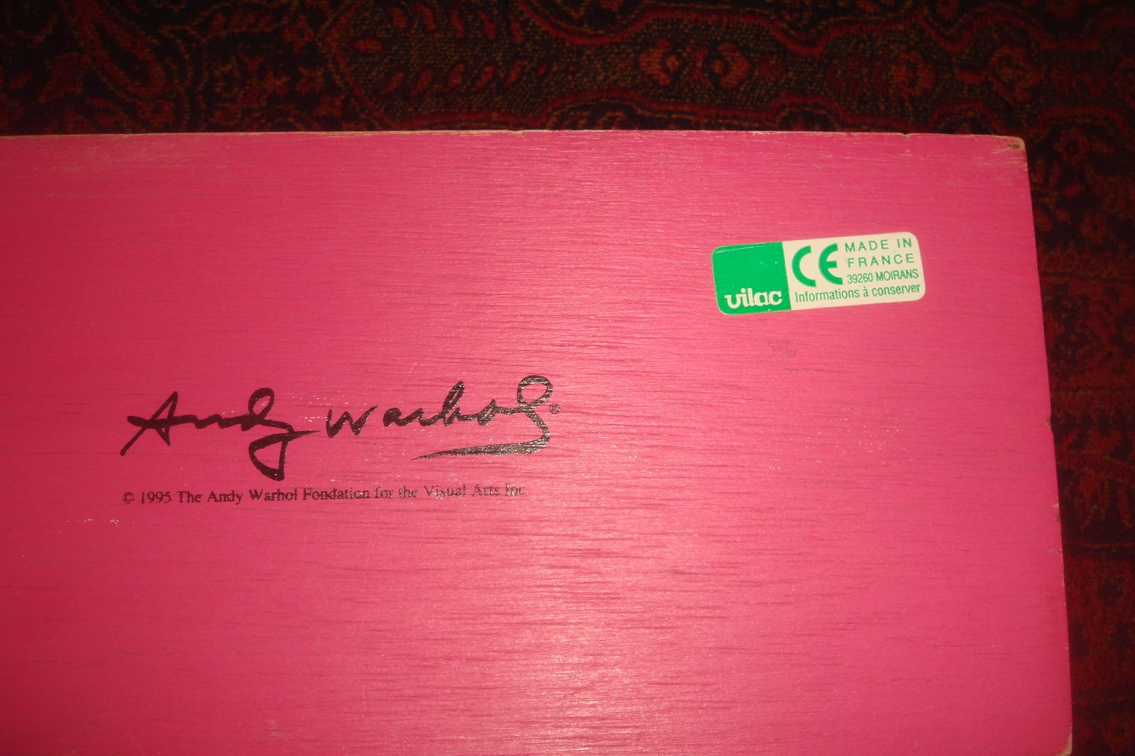Rare ANDY WARHOL “Flowers” WOODEN DOMINO SET Gorgeous Art Color – Made in France