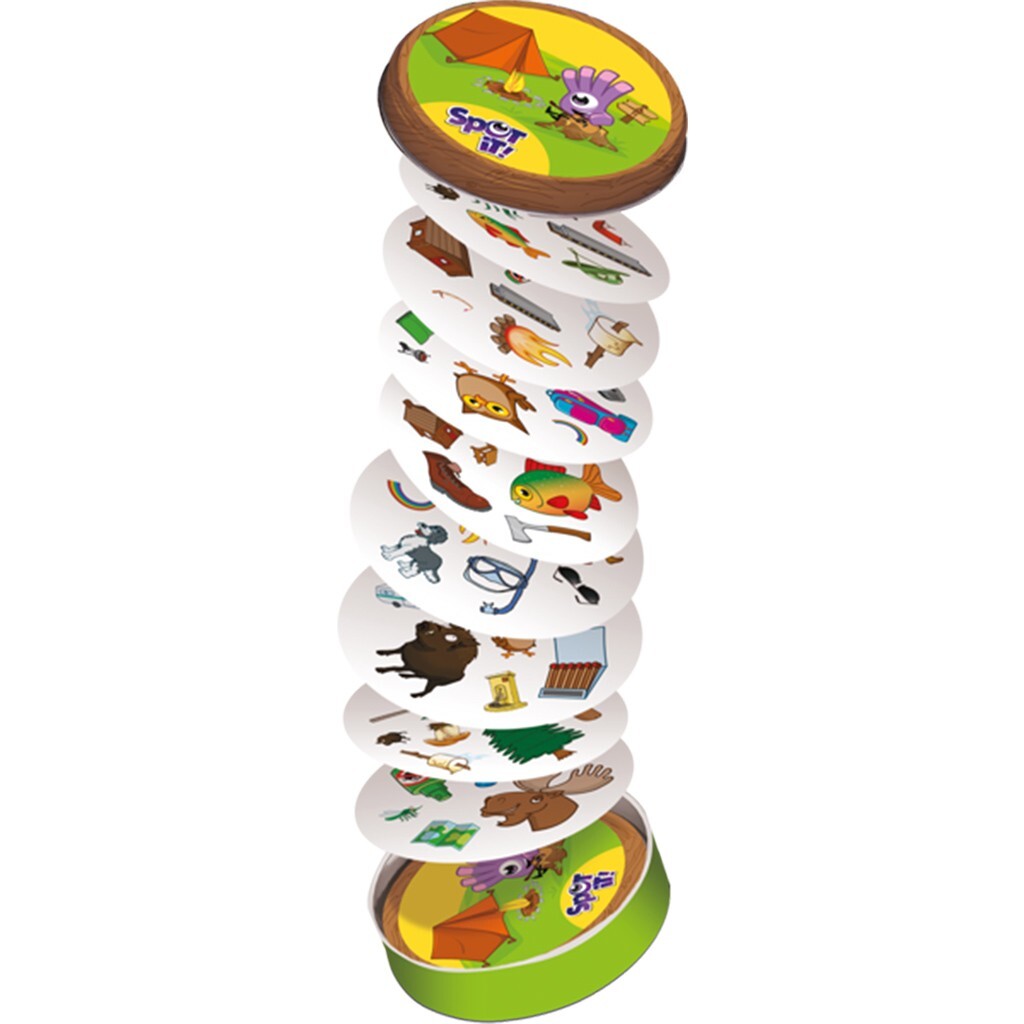 Spot It! Camping Eco-Blister Family Card Game Asmodee Zygomatic Matching Party