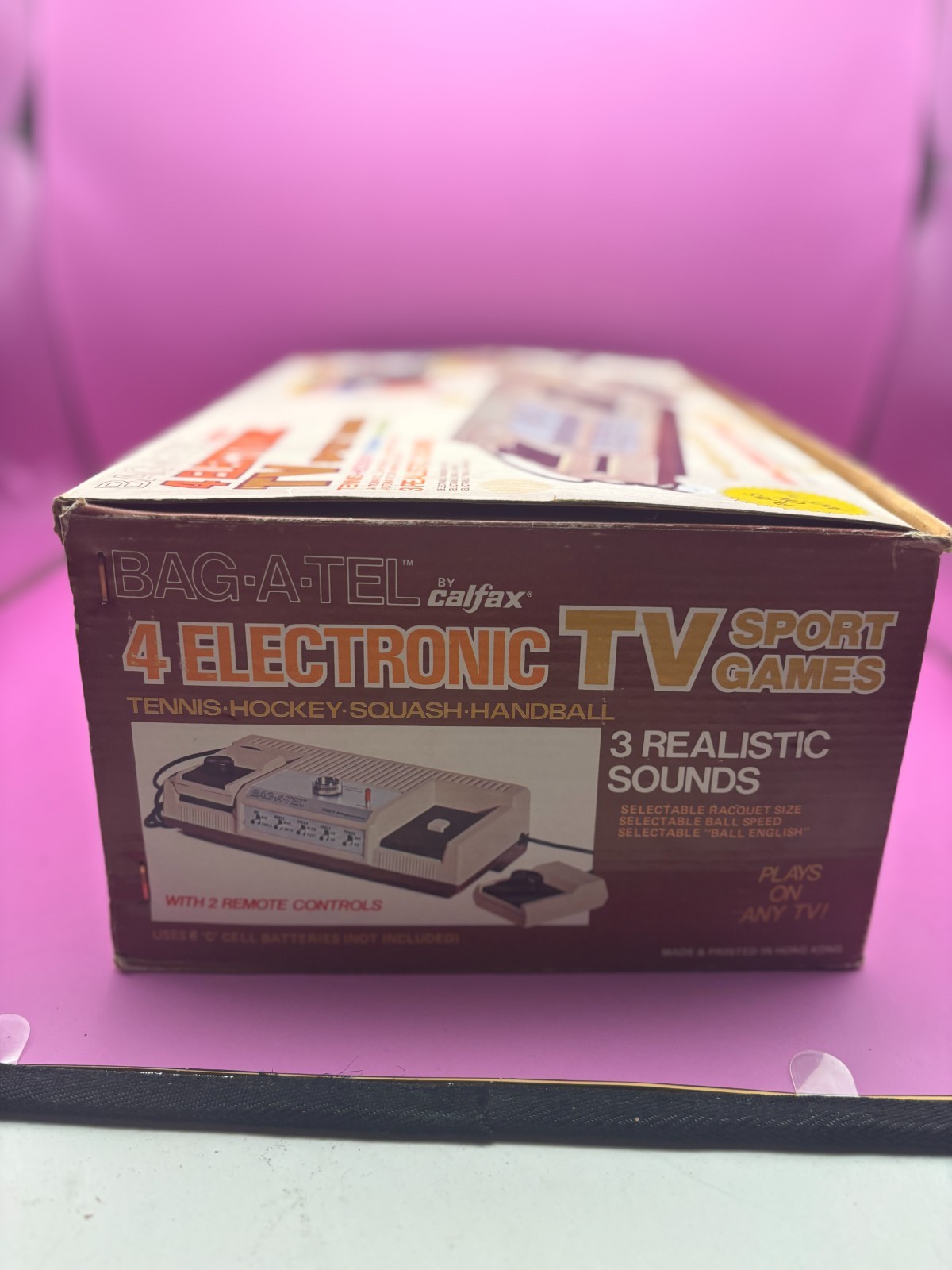 Vintage Bag-A-Tel EP800 4 Electronic TV Sport Games Pong Console + Box Manuals