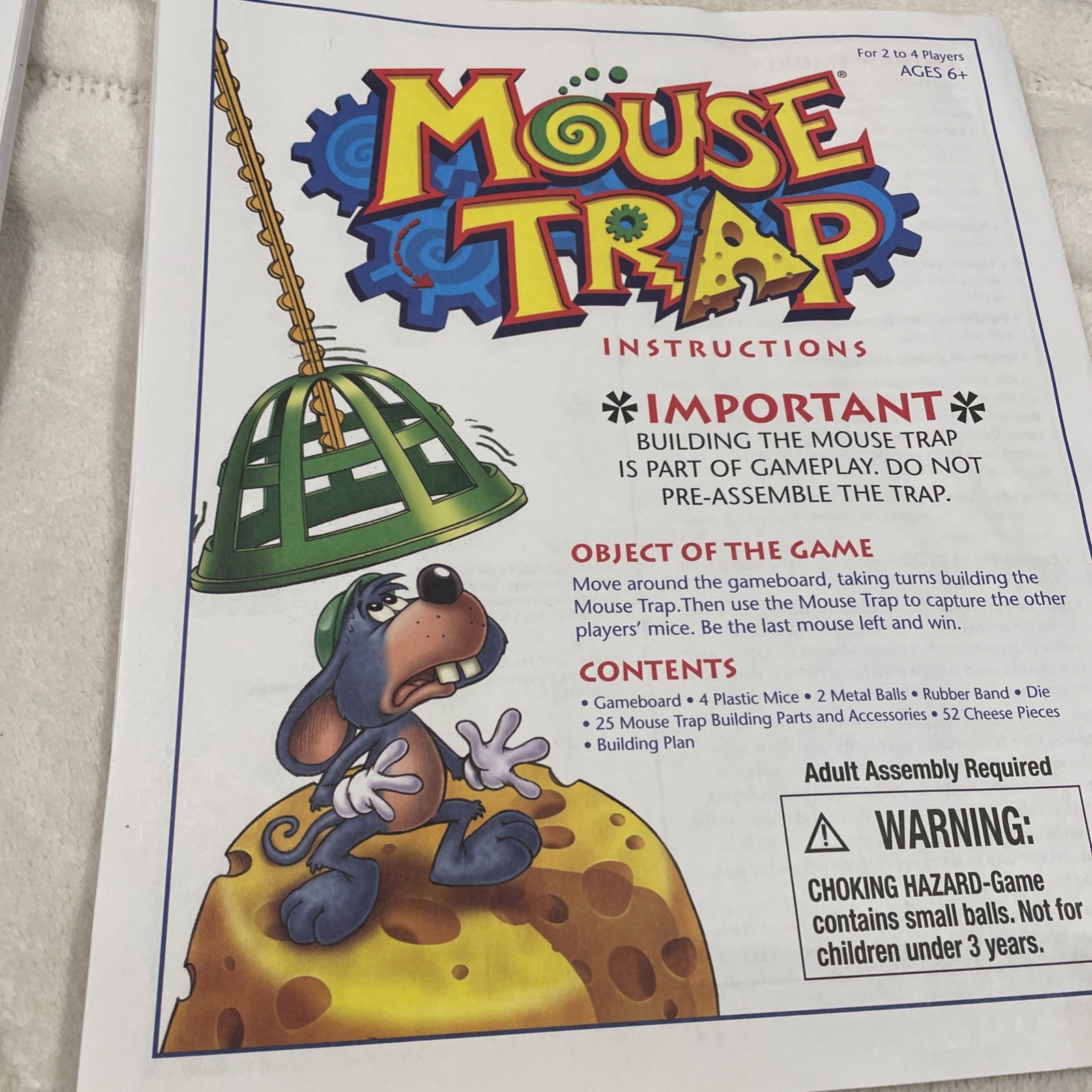Mouse Trap Board Game 2005 Milton Bradley Hasbro Complete Game