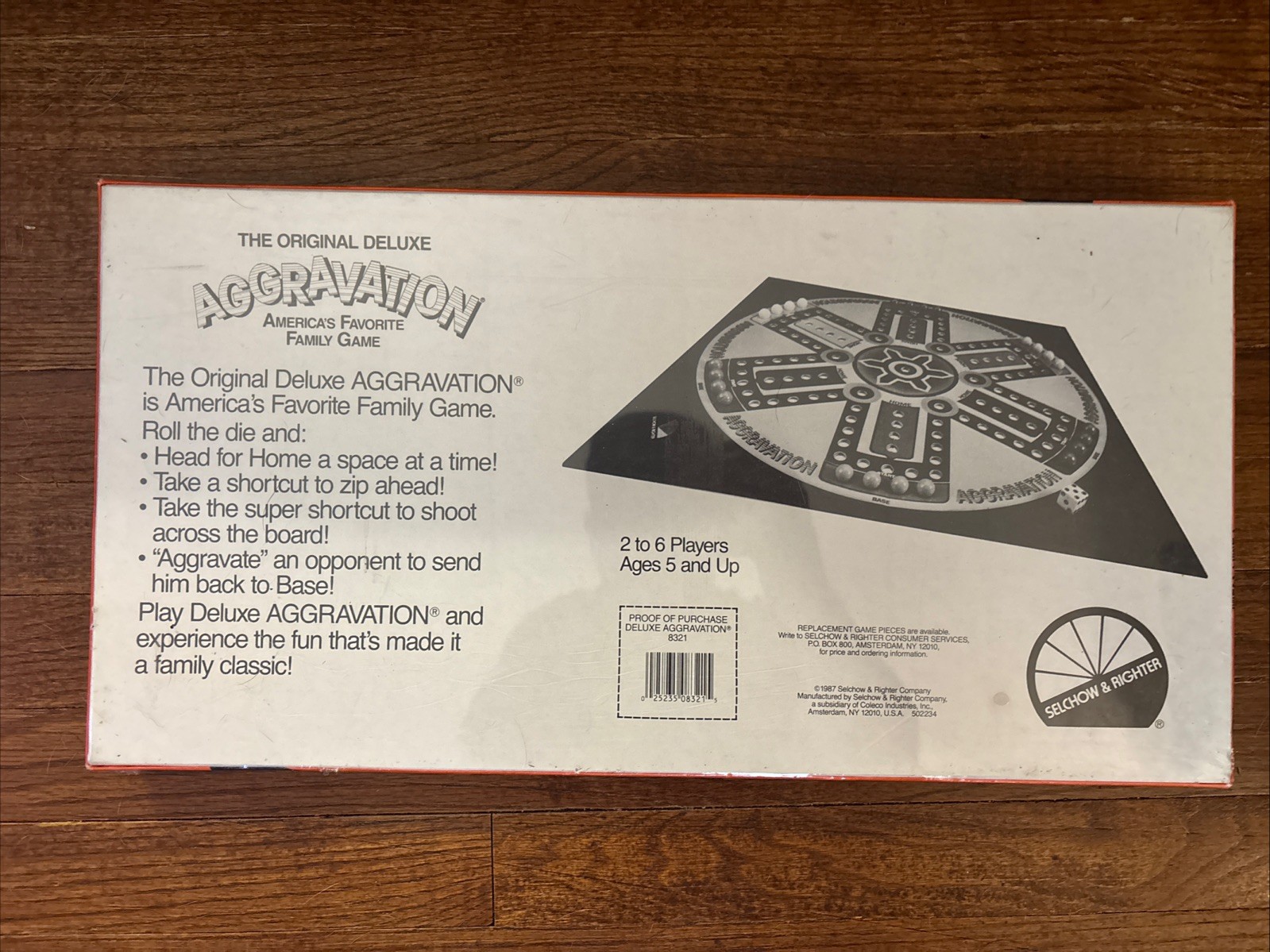 AGGRAVATION Board Game Selchow Righter 1987 Vintage New In Package