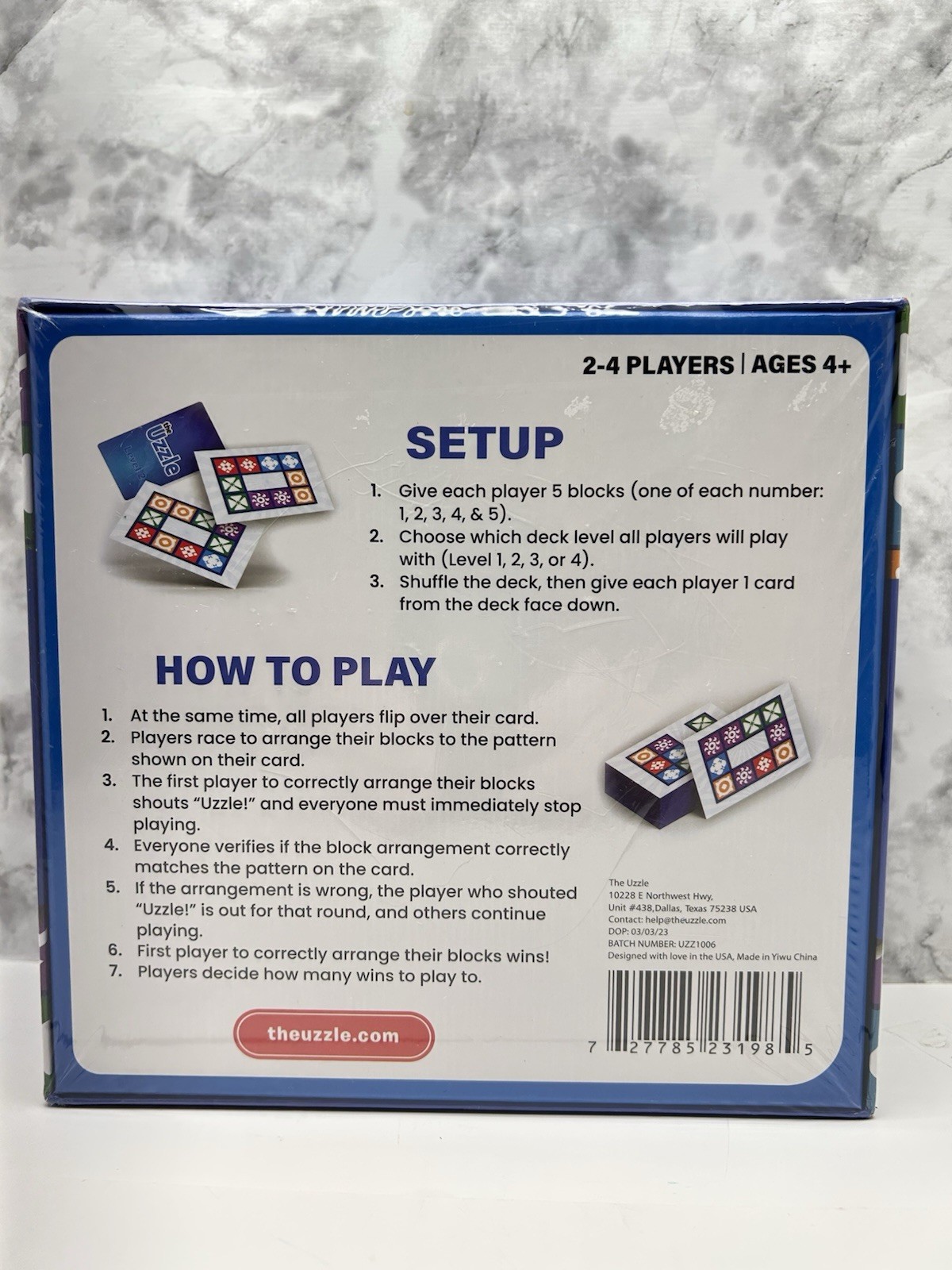 The Uzzle Board Game Family Game Puzzle for Children & Adults New Sealed
