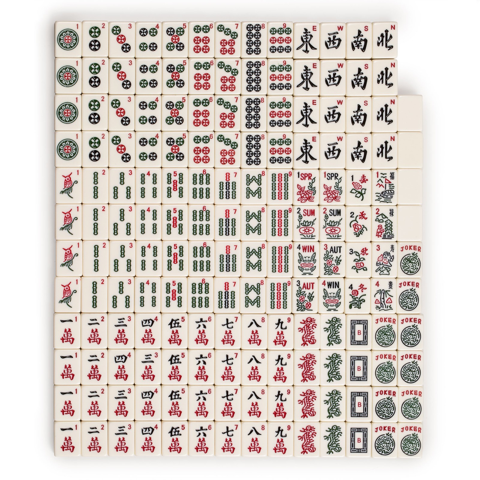 American Mahjong Set “The Classic” with Vintage Style Wooden Case