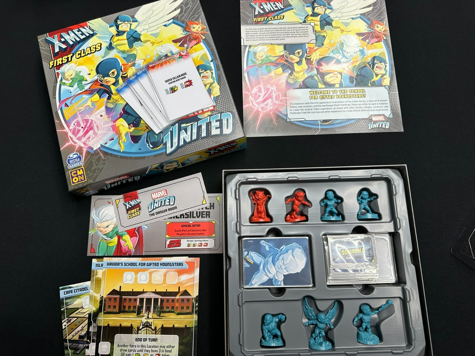 Marvel United 4x Expansion Lot (First Class, Blue, Gold, Phoenix) Kickstarter