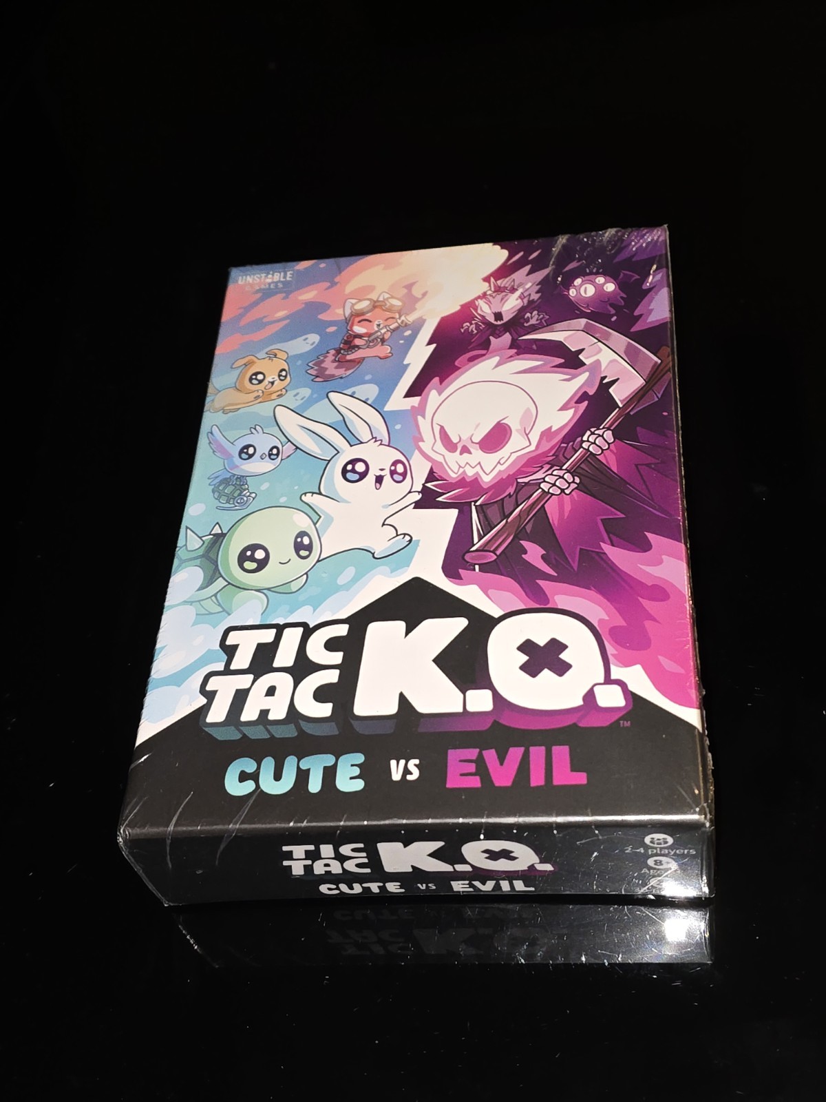 Tic Tac KO Cute vs Evil Card Game 8+ K.O. 2-4 Players Unstable Games NEW