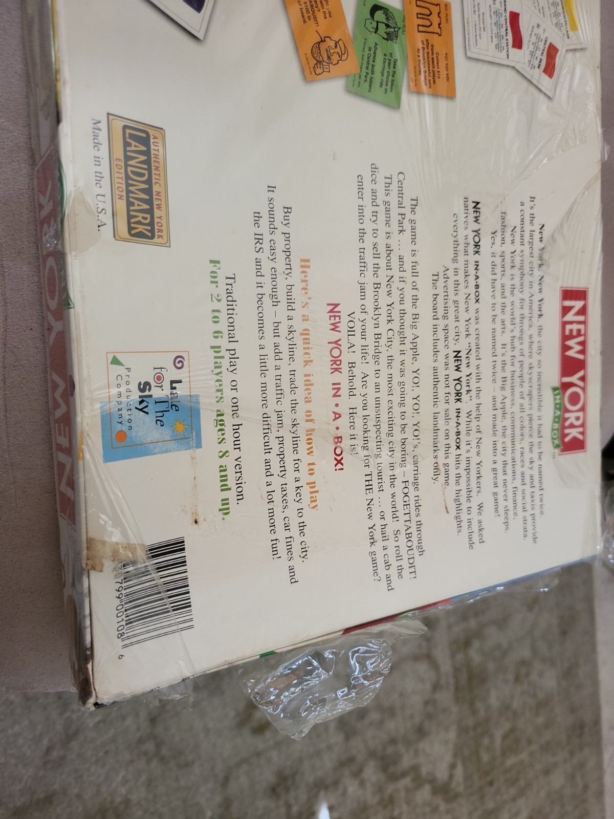 1997 New York in A Box Monopoly Game by Late for the Sky Complete