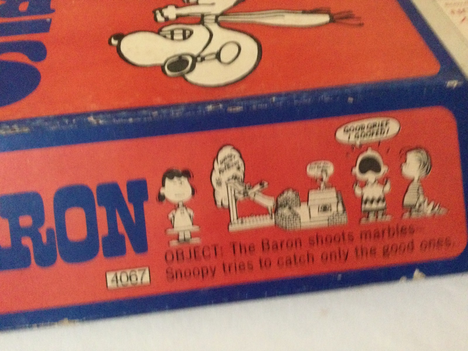 Vintage 1970 Snoopy And The Red Baron Skill and Action Game INCOMPLETE For Parts