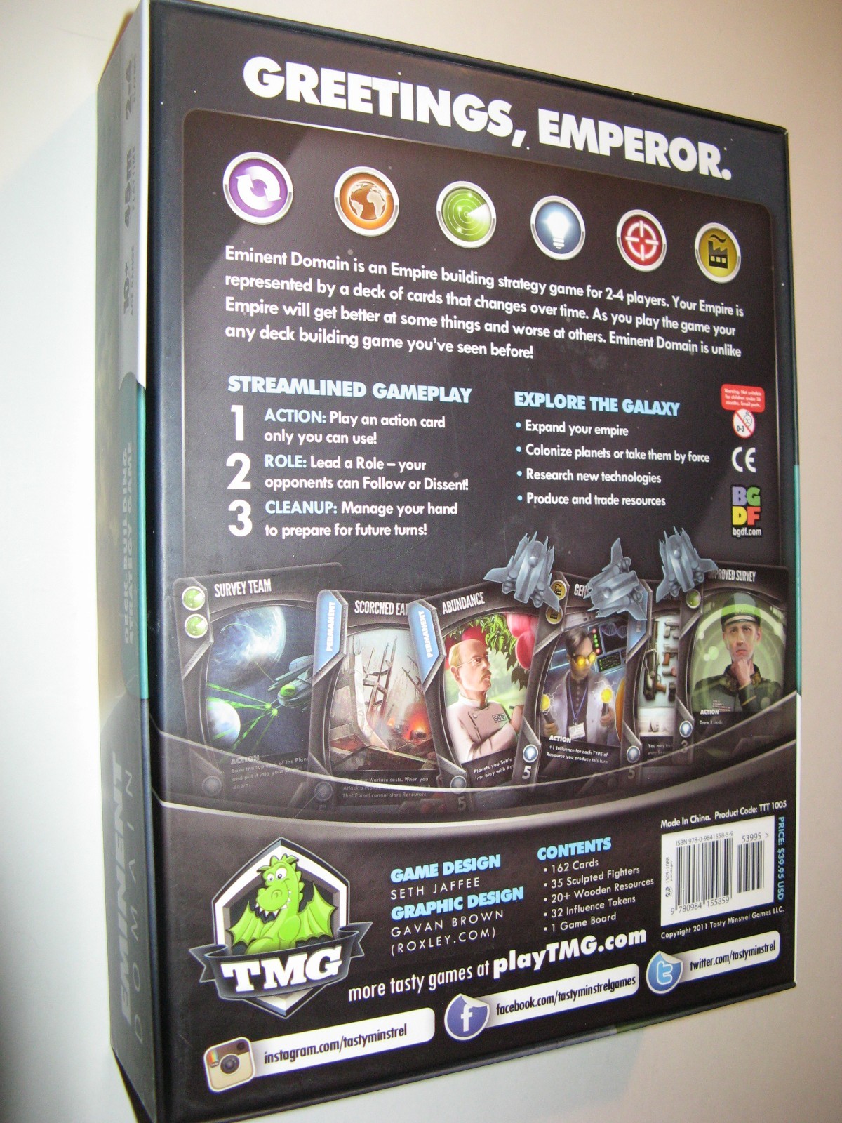 Eminent Domain deck-building strategy card game Tasty Minstrel Games TMG